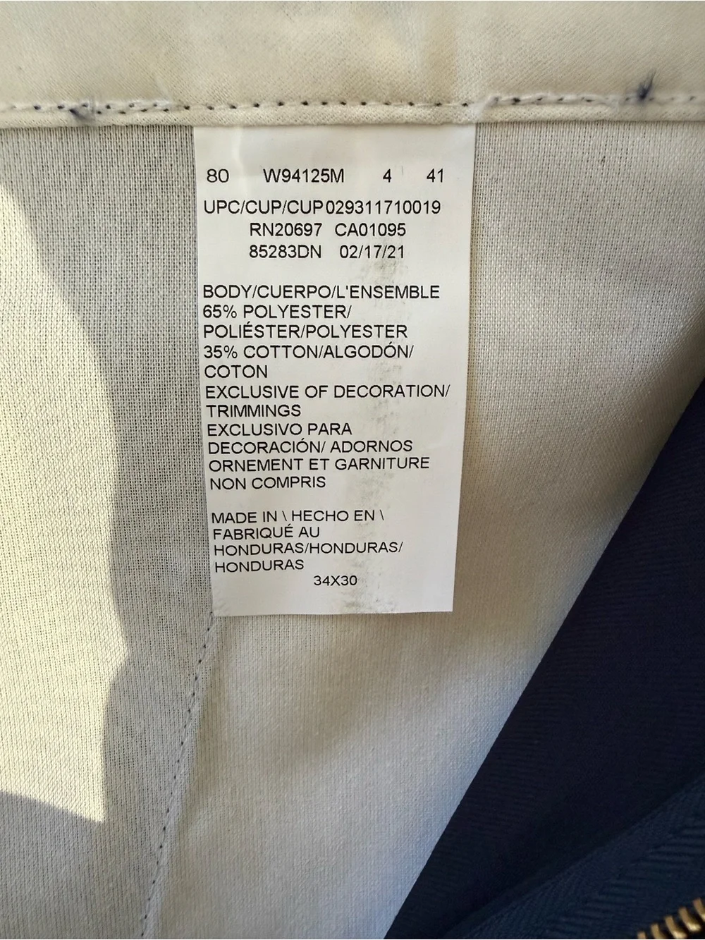 Dickies Navy Blue Twill Reinforced-Knee Work Pants